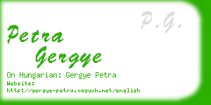 petra gergye business card